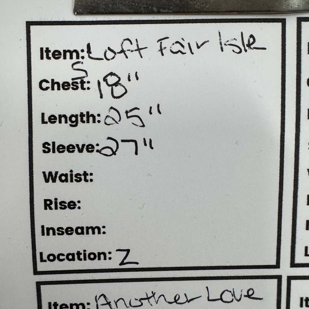 LOFT Crewneck Fair Isle Sweater Size Small - Picture 6 of 6